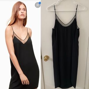 Babaton Midi Slip Dress ‘Ciro’ Mesh Inset